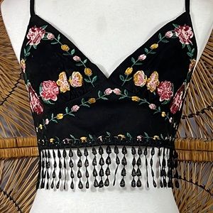 Shein, small, embroidered boustier